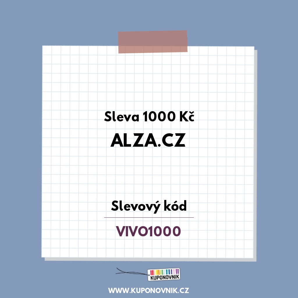 Alza.cz slevový kód - Sleva 1000 Kč