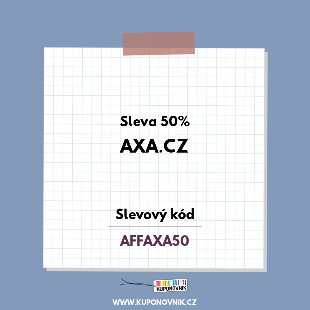 Axa.cz slevový kód - Sleva 50%