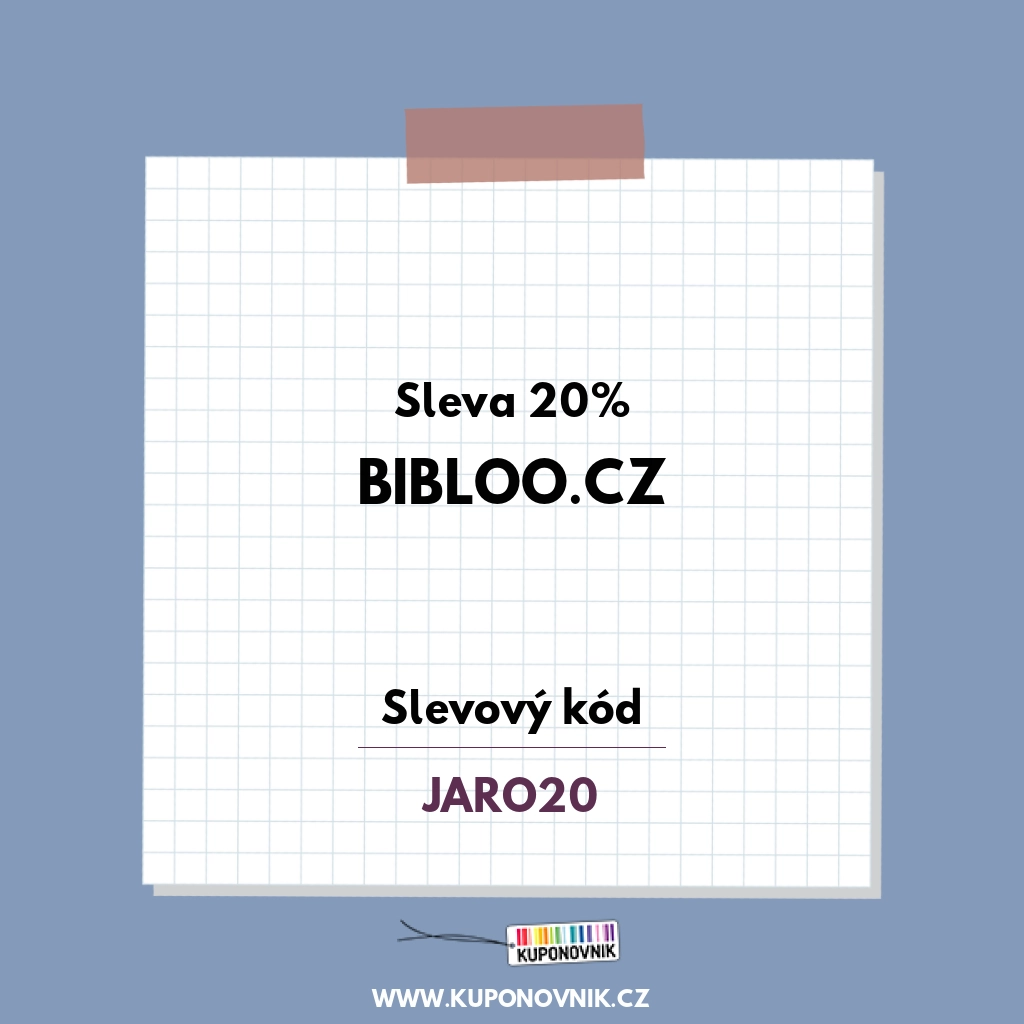 Bibloo.cz slevový kód - Sleva 20%