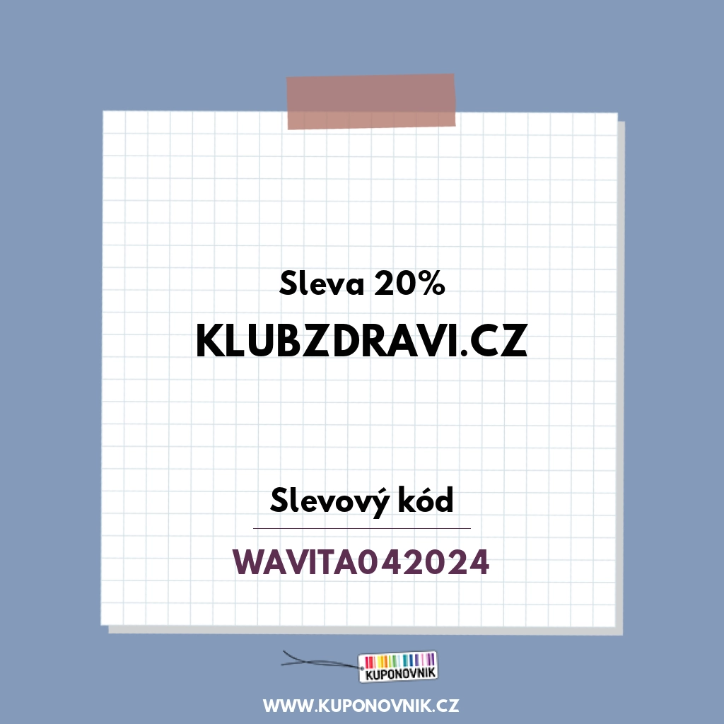 Klubzdravi.cz slevový kód - Sleva 20%