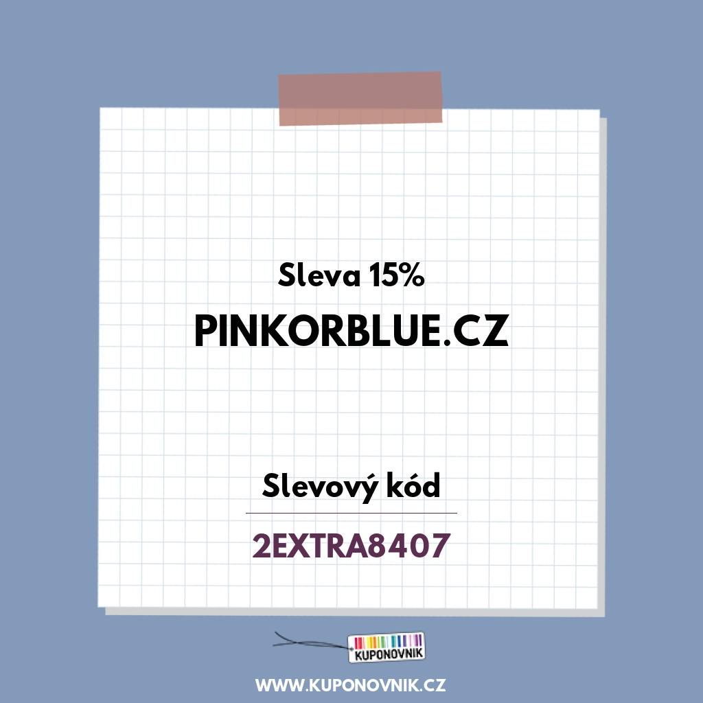 Pinkorblue.cz slevový kód - Sleva 15%