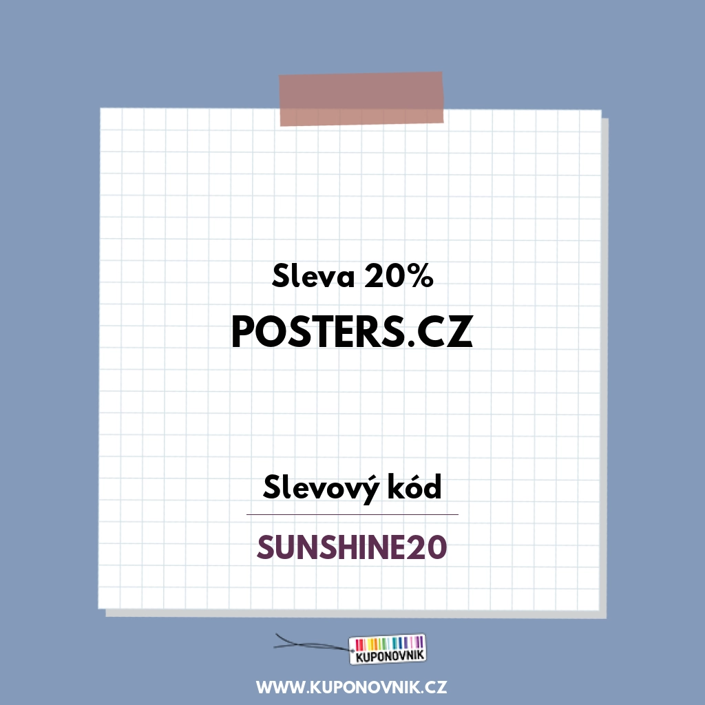 Posters.cz slevový kód - Sleva 20%