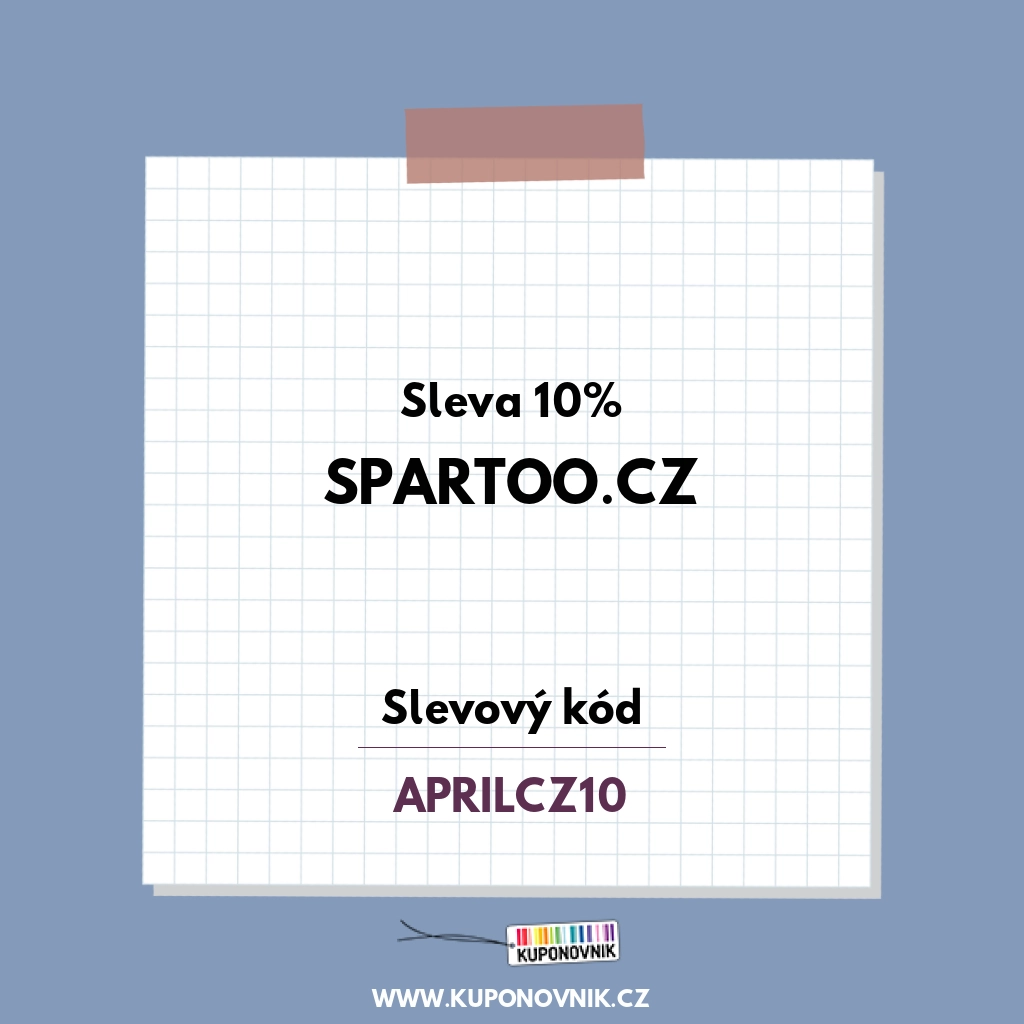 Spartoo.cz slevový kód - Sleva 10%