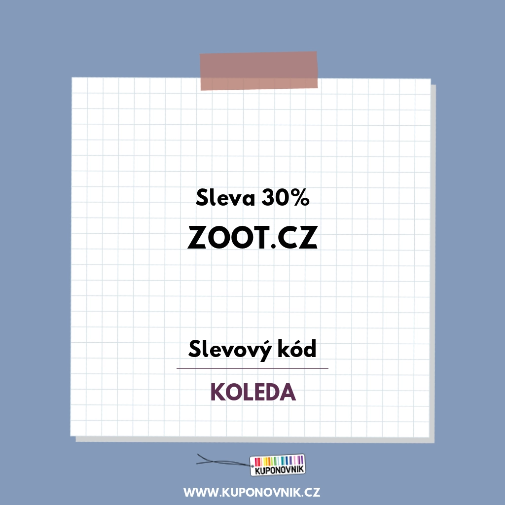 Zoot.cz slevový kód - Sleva 30%