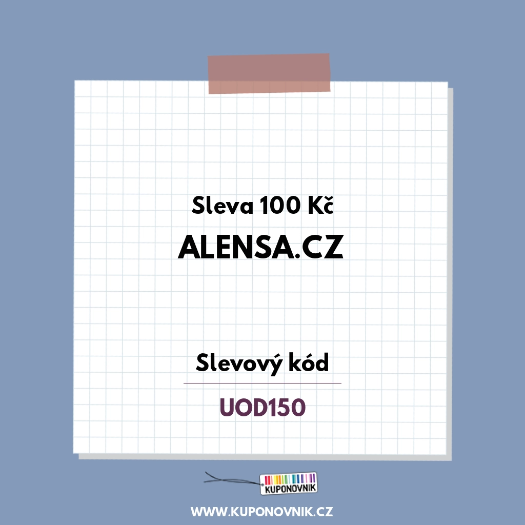 Alensa.cz slevový kód - Sleva 100 Kč
