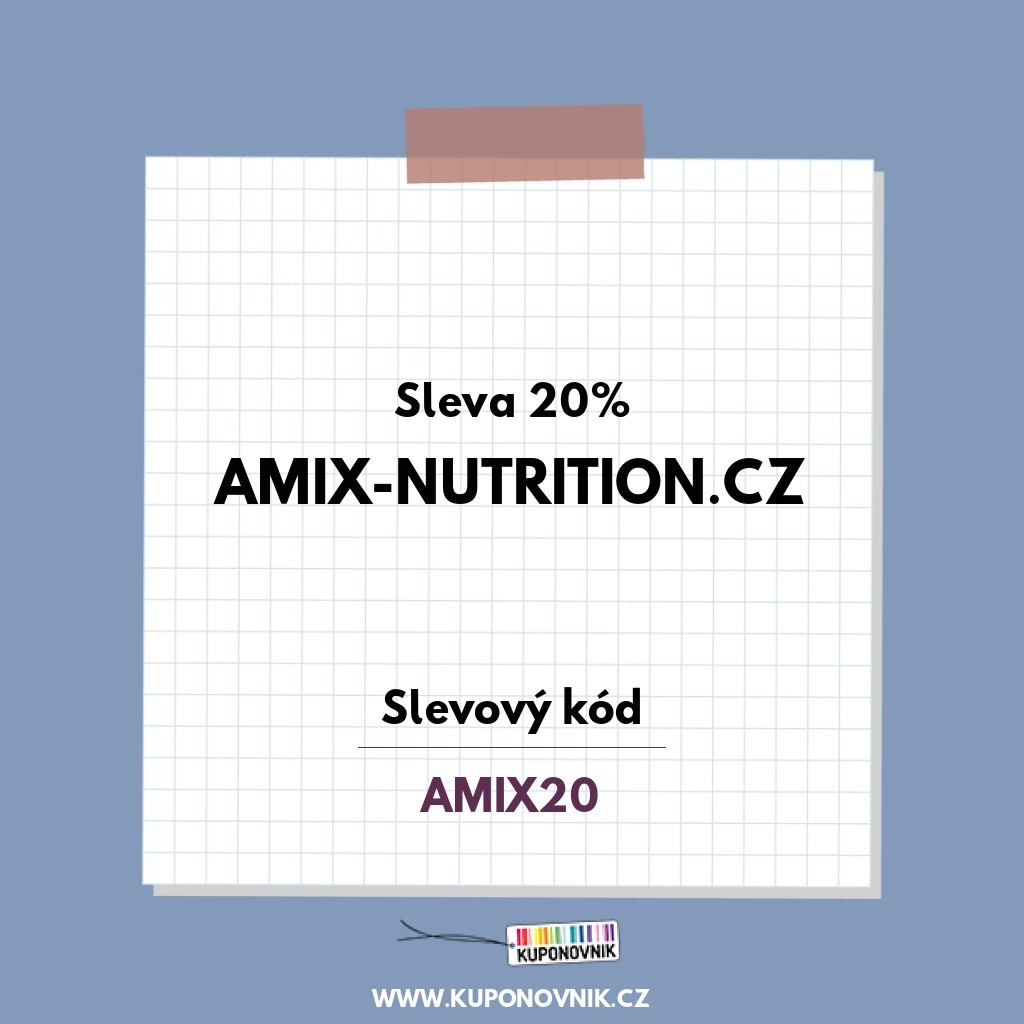 Amix-nutrition.cz slevový kód - Sleva 20%