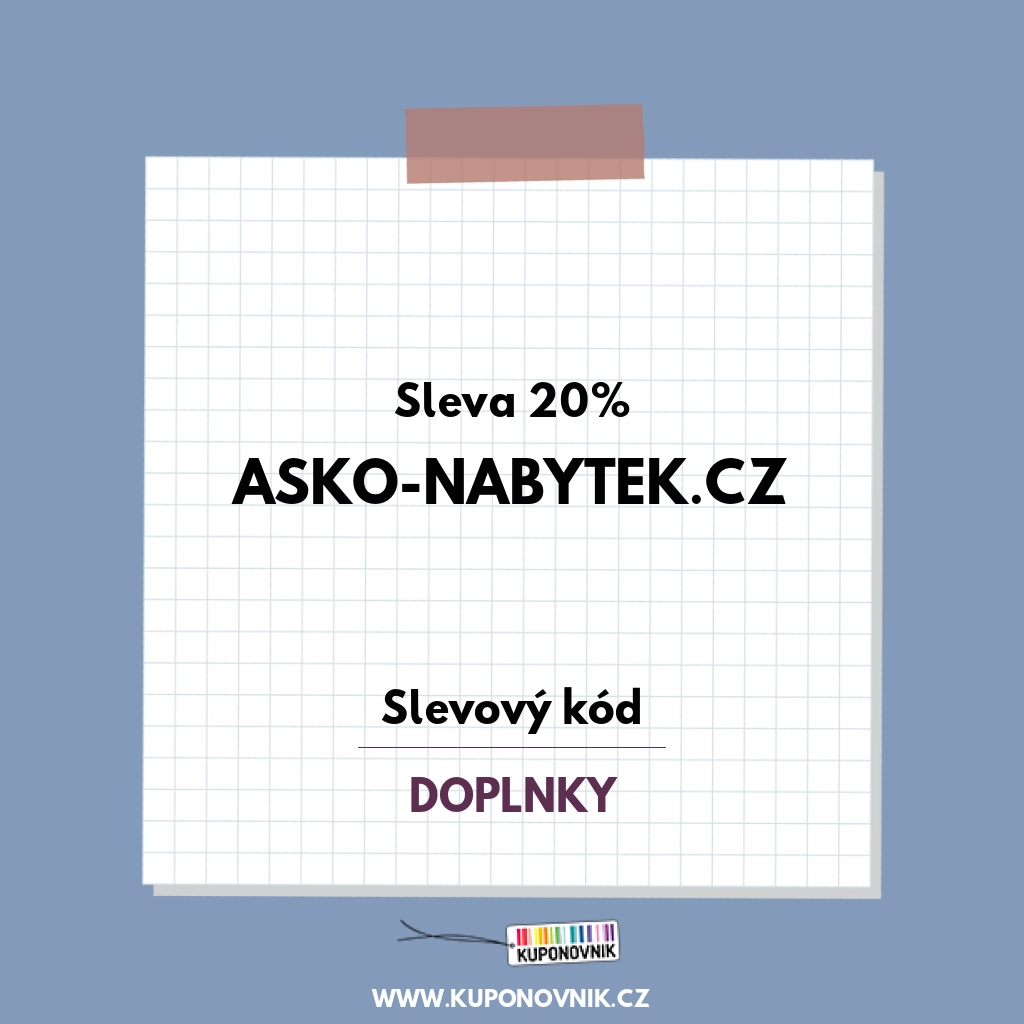 Asko-nabytek.cz slevový kód - Sleva 15%