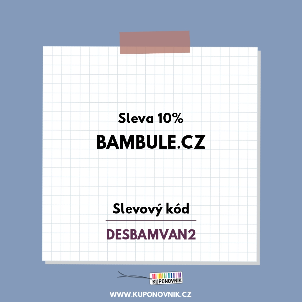 Bambule.cz slevový kód - Sleva 10%