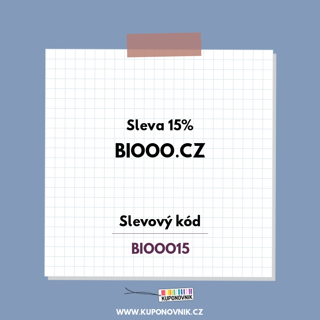 Biooo.cz slevový kód - Sleva 15%