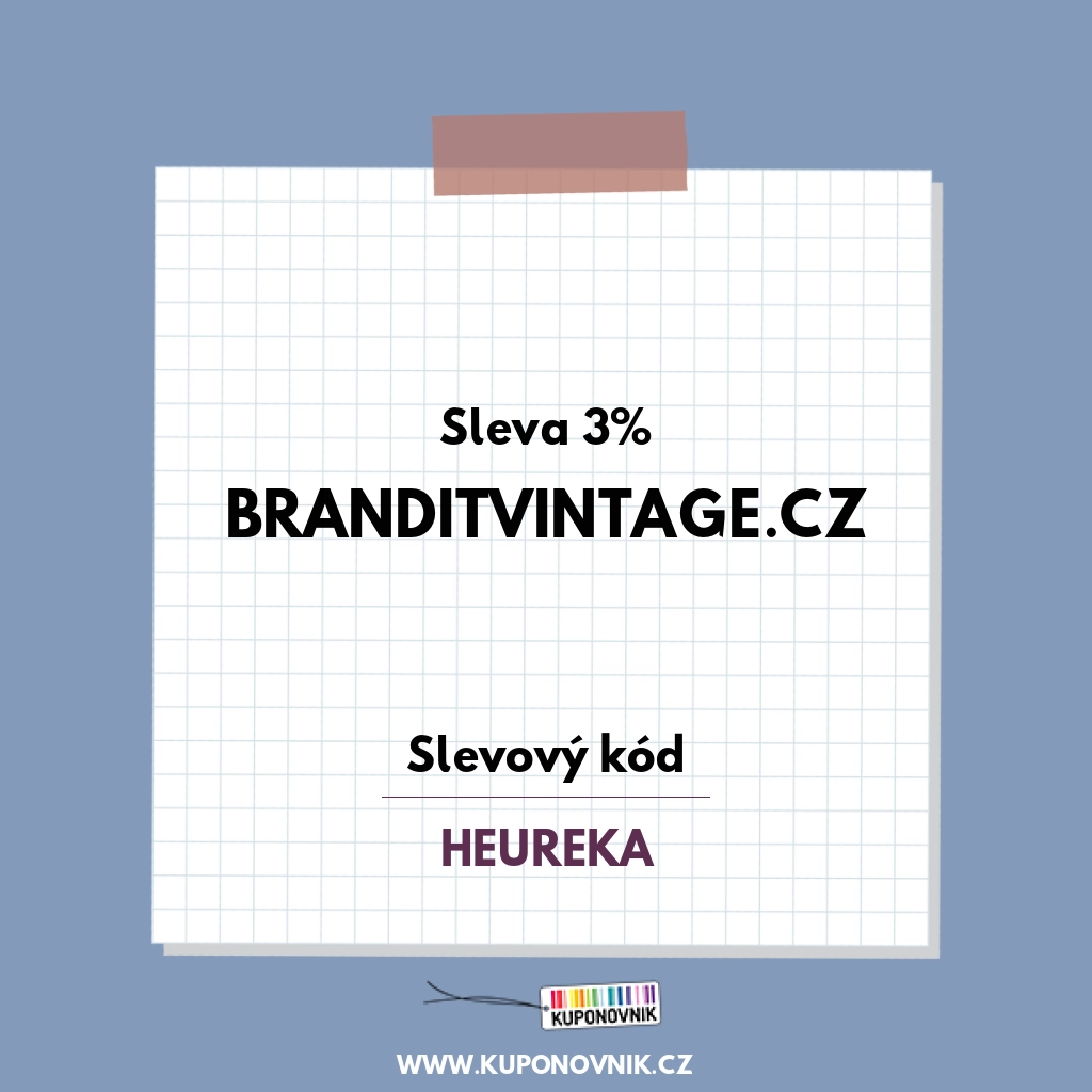 BranditVintage.cz slevový kód - Sleva 3%