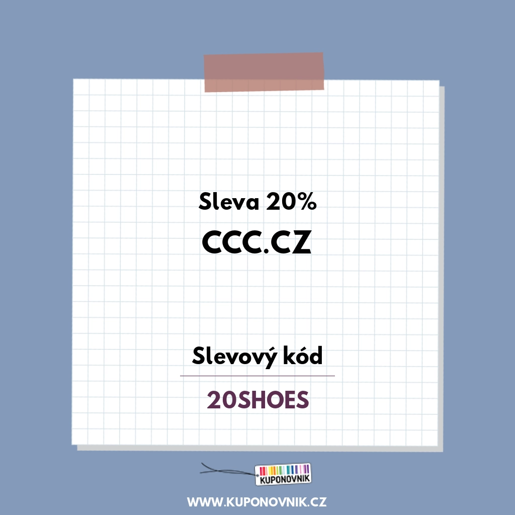 CCC.cz slevový kód - Sleva 20%