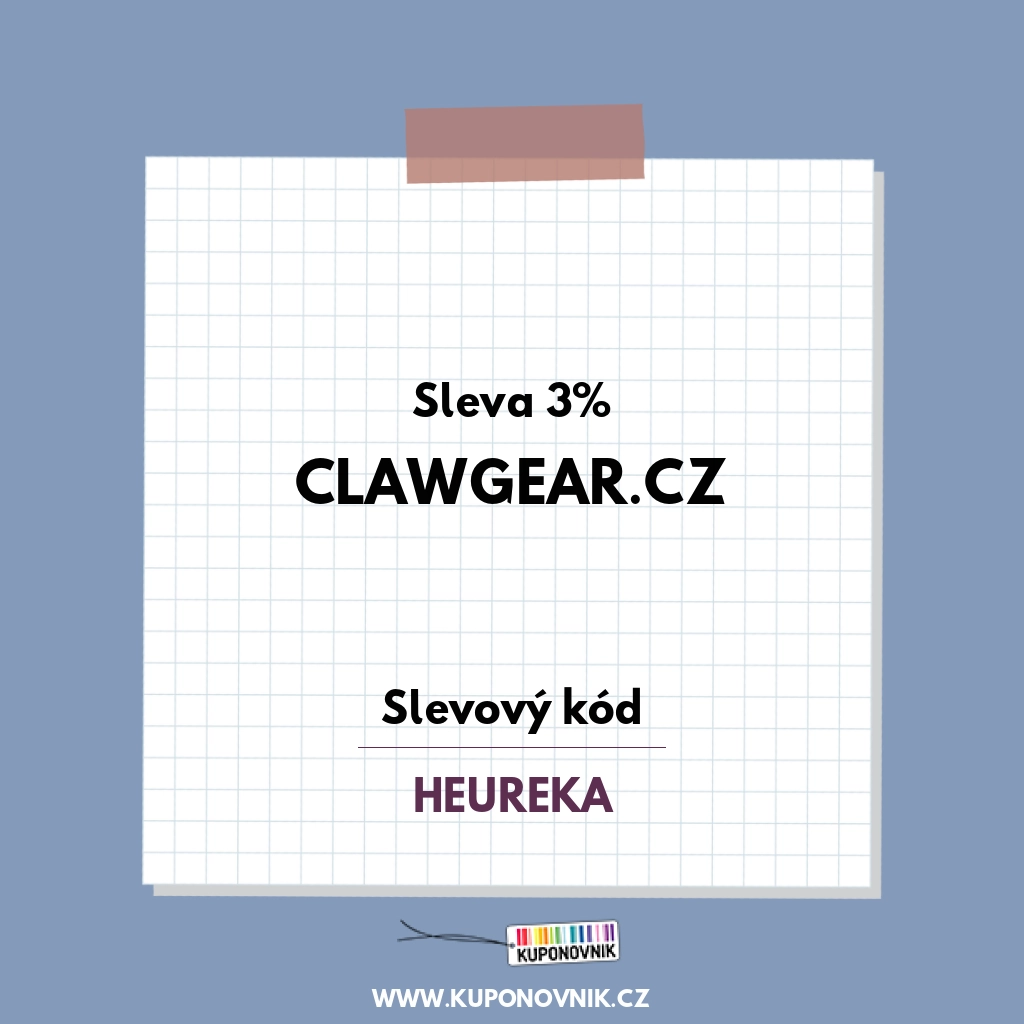 ClawGear.cz slevový kód - Sleva 3%
