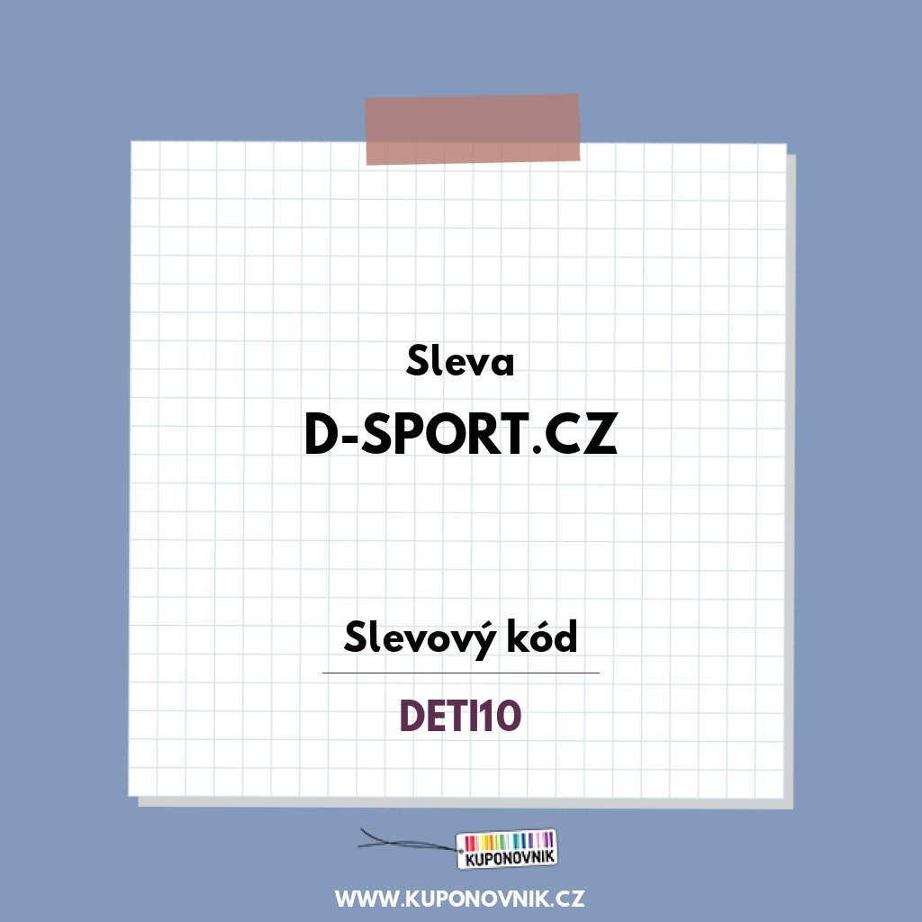 D-sport.cz slevový kód - Sleva