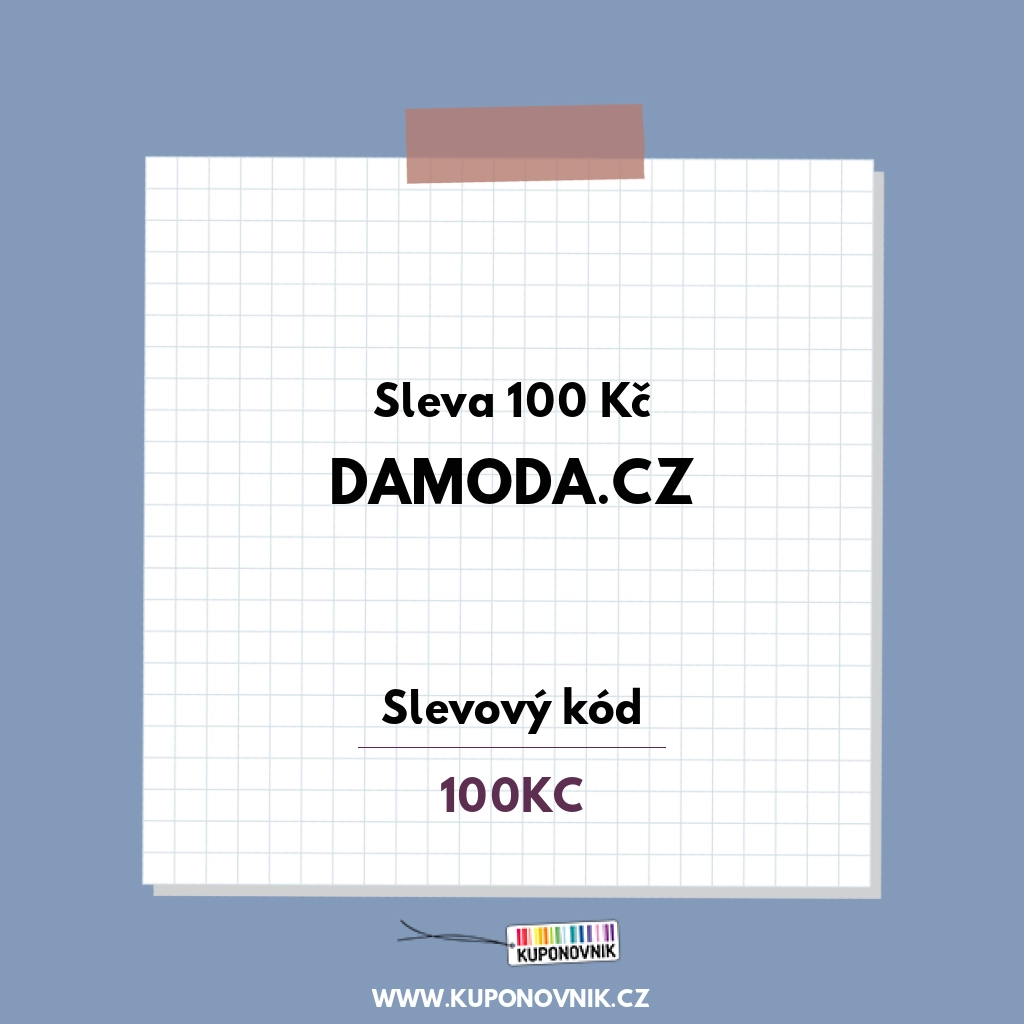 Damoda.cz slevový kód - Sleva 100 Kč