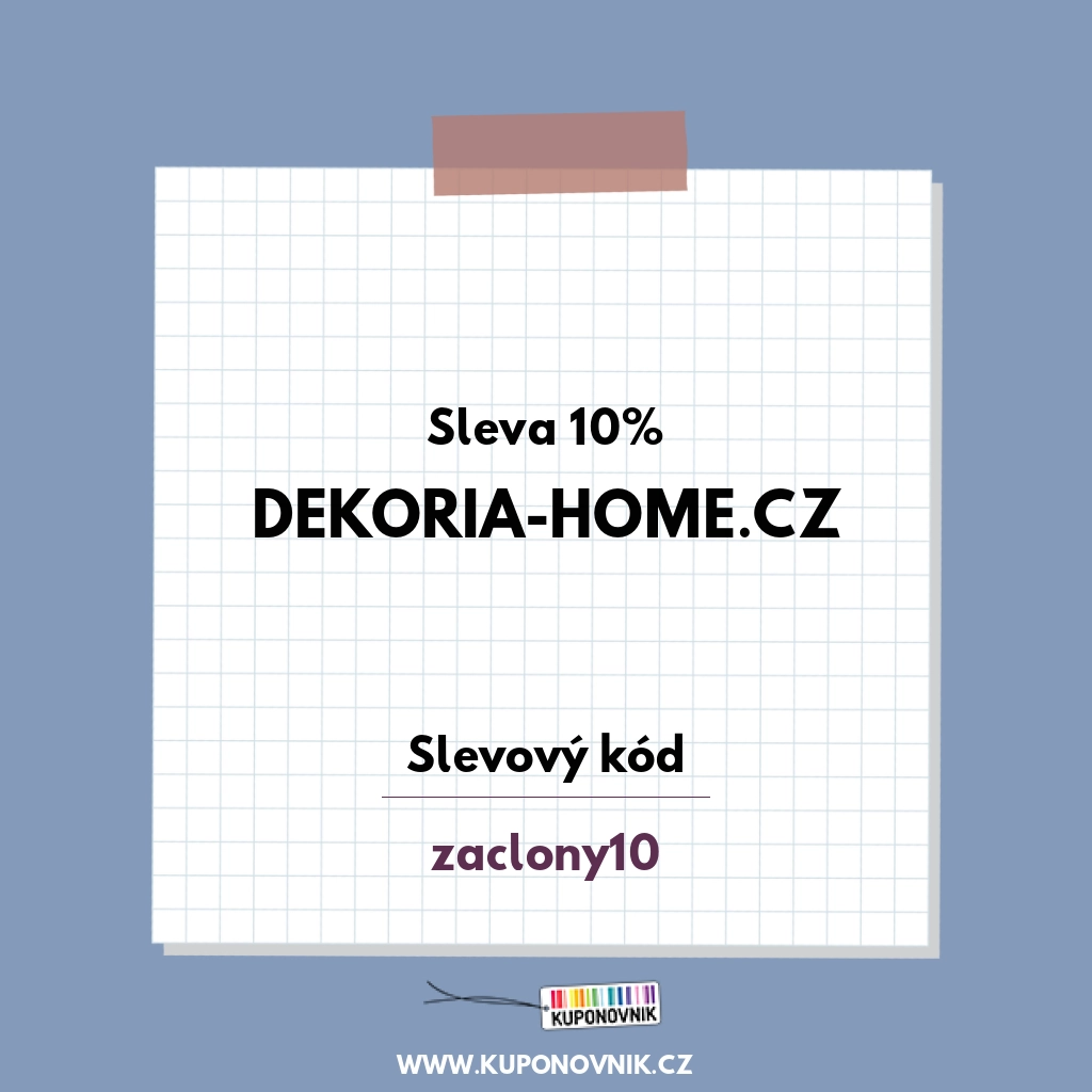 Dekoria-home.cz slevový kód - Sleva 10%