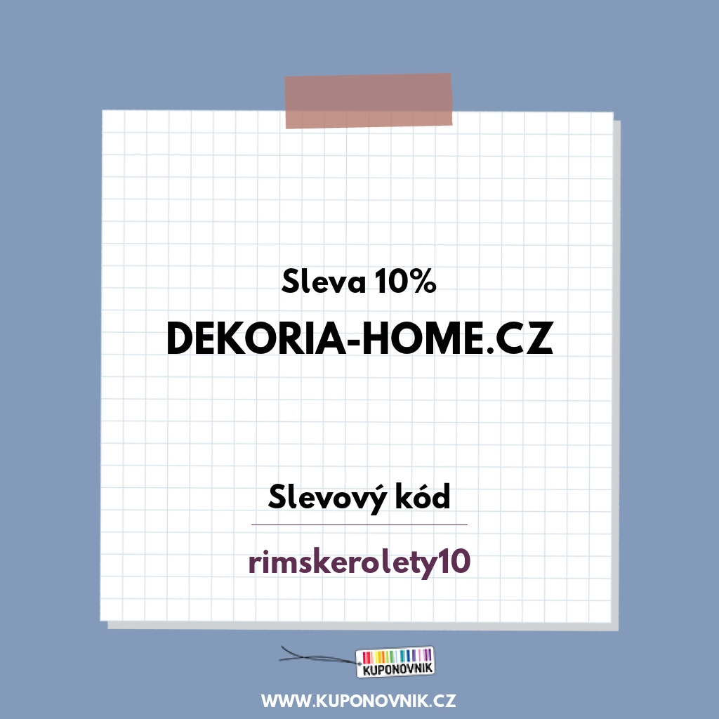 Dekoria-home.cz slevový kód - Sleva 10%