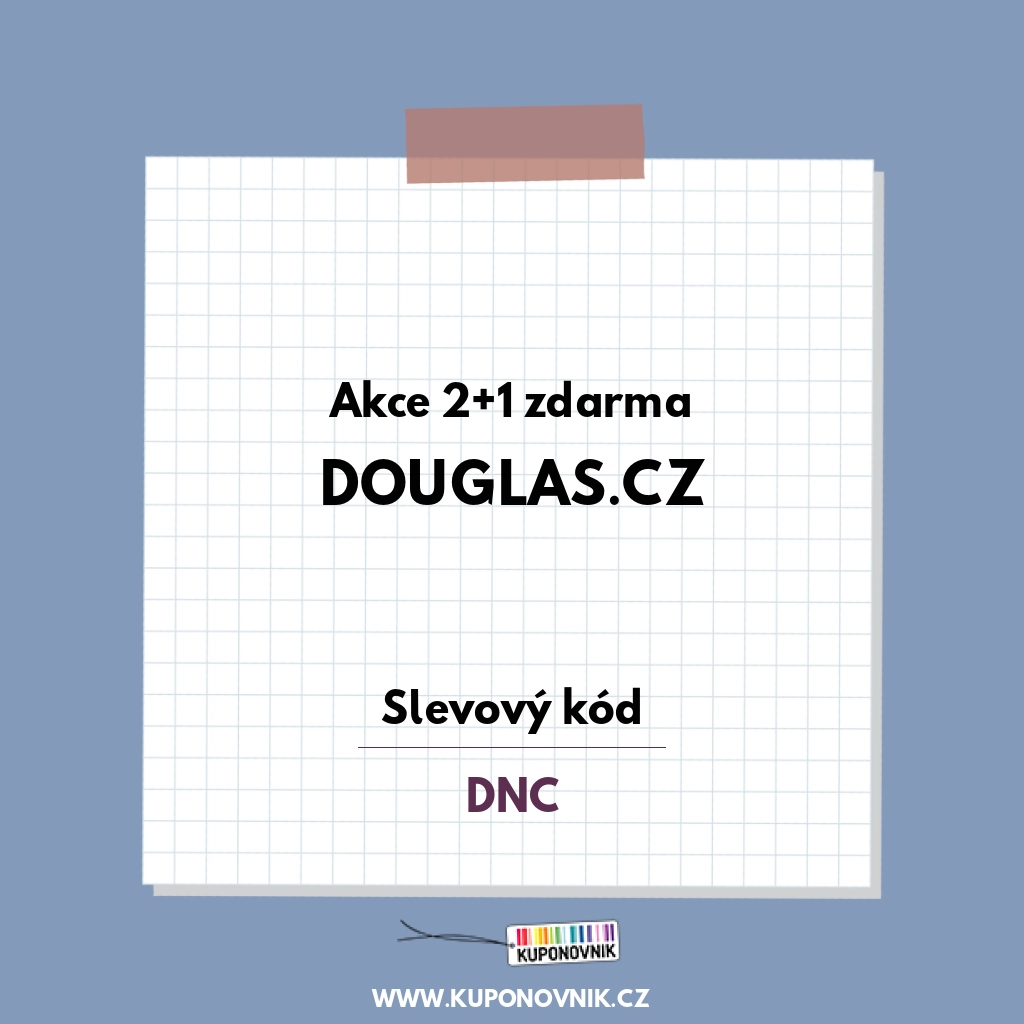 Douglas.cz slevový kód - Akce 2+1 zdarma