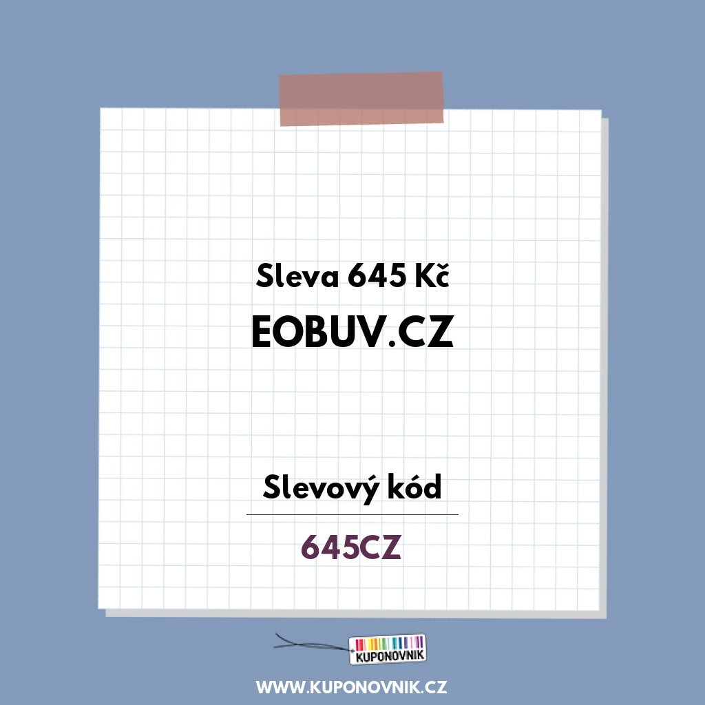 eObuv.cz slevový kód - Sleva 645 Kč