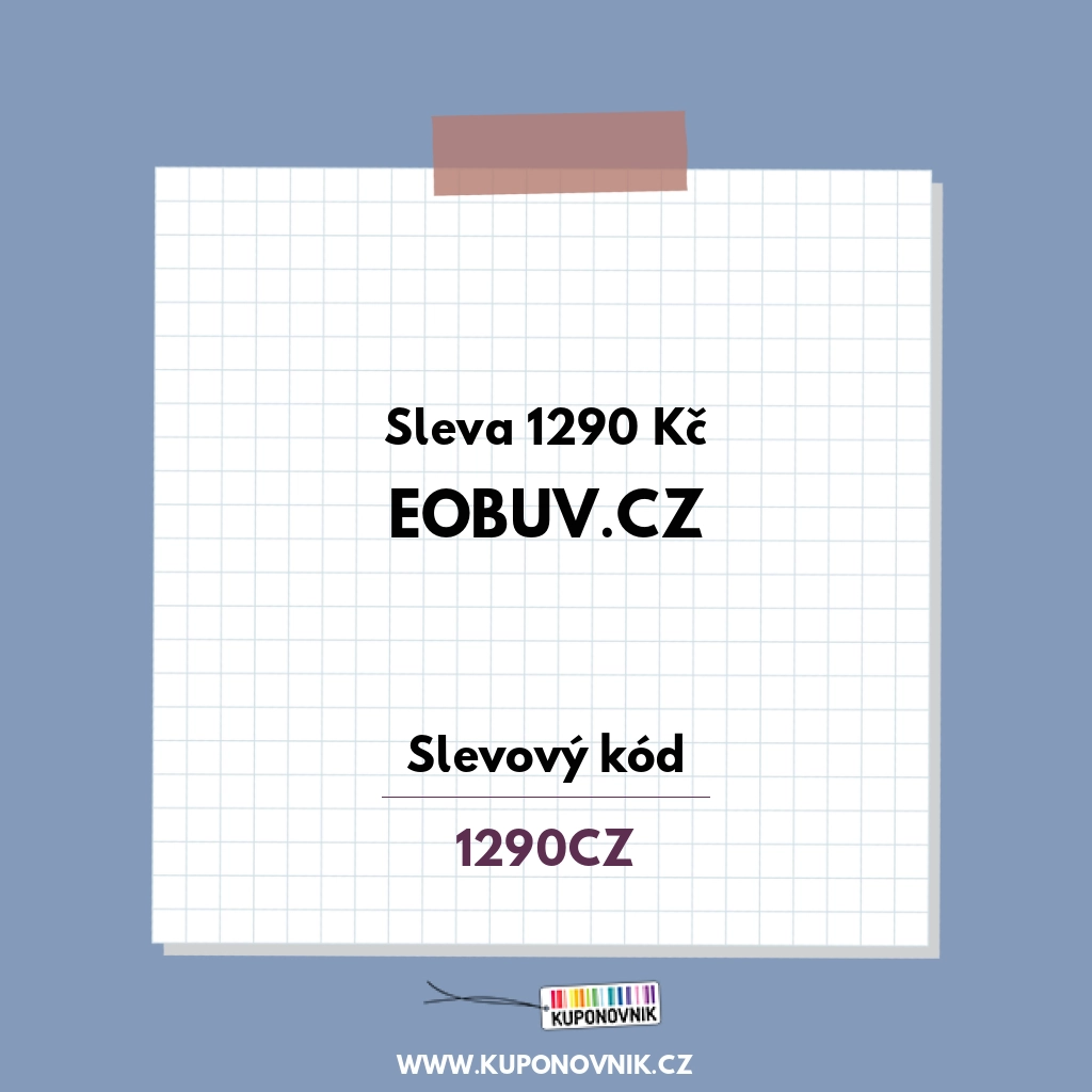 eObuv.cz slevový kód - Sleva 1290 Kč
