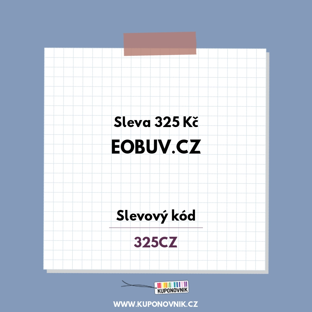 eObuv.cz slevový kód - Sleva 325 Kč