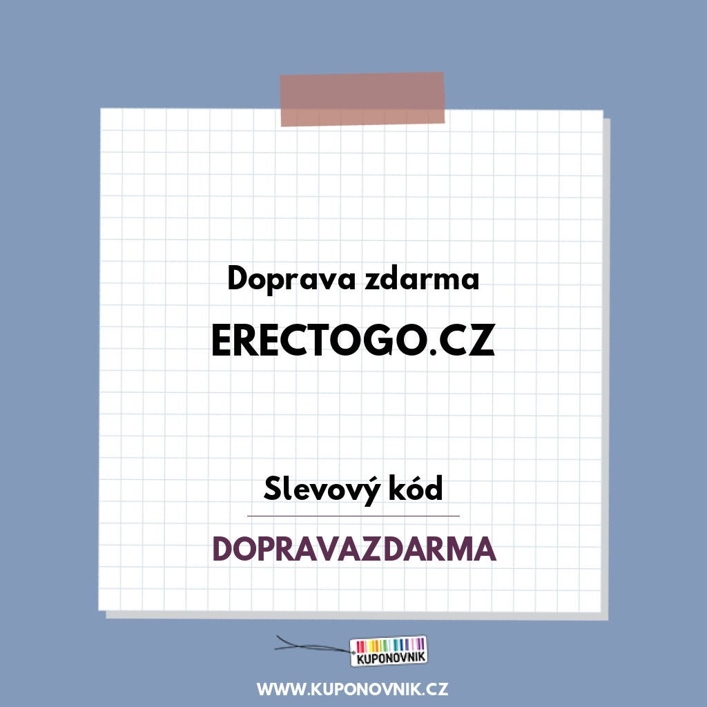 Erectogo.cz slevový kód - Doprava zdarma
