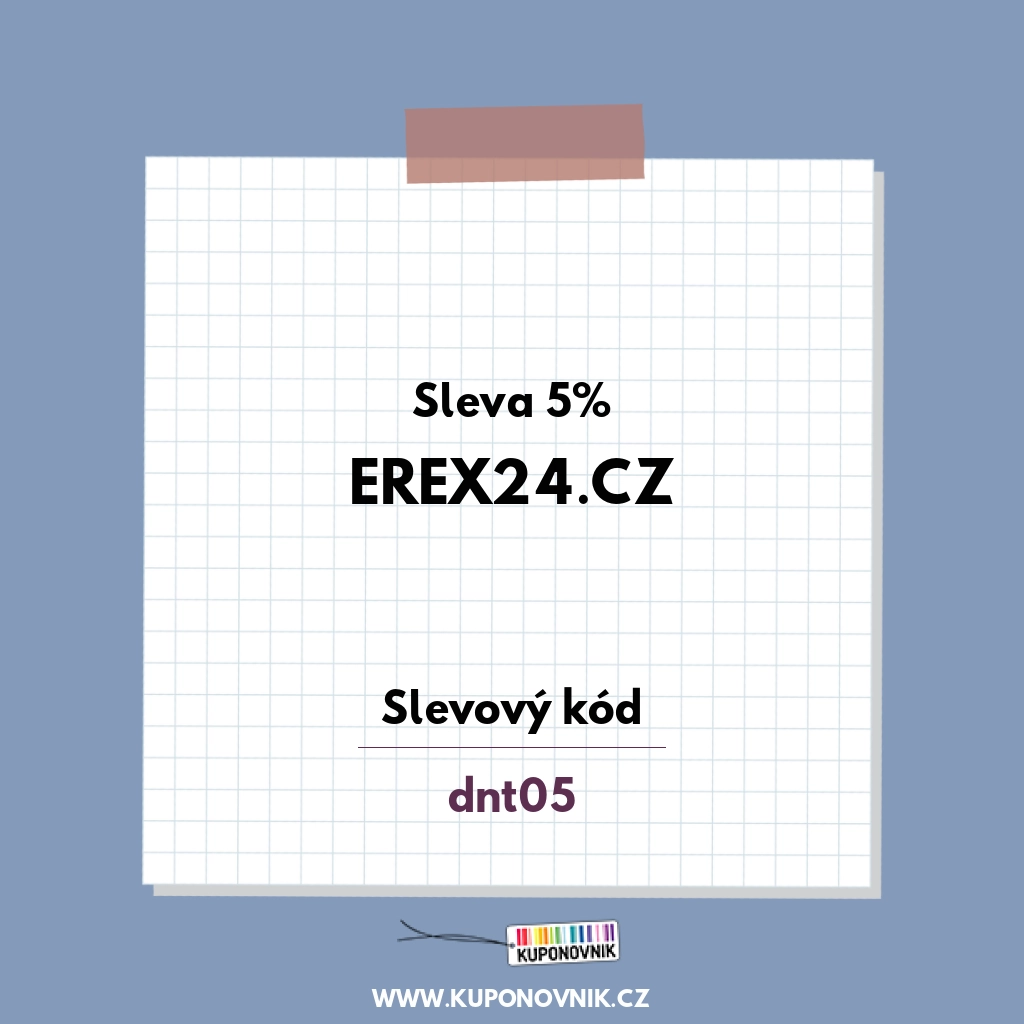Erex24.cz slevový kód - Sleva 5%
