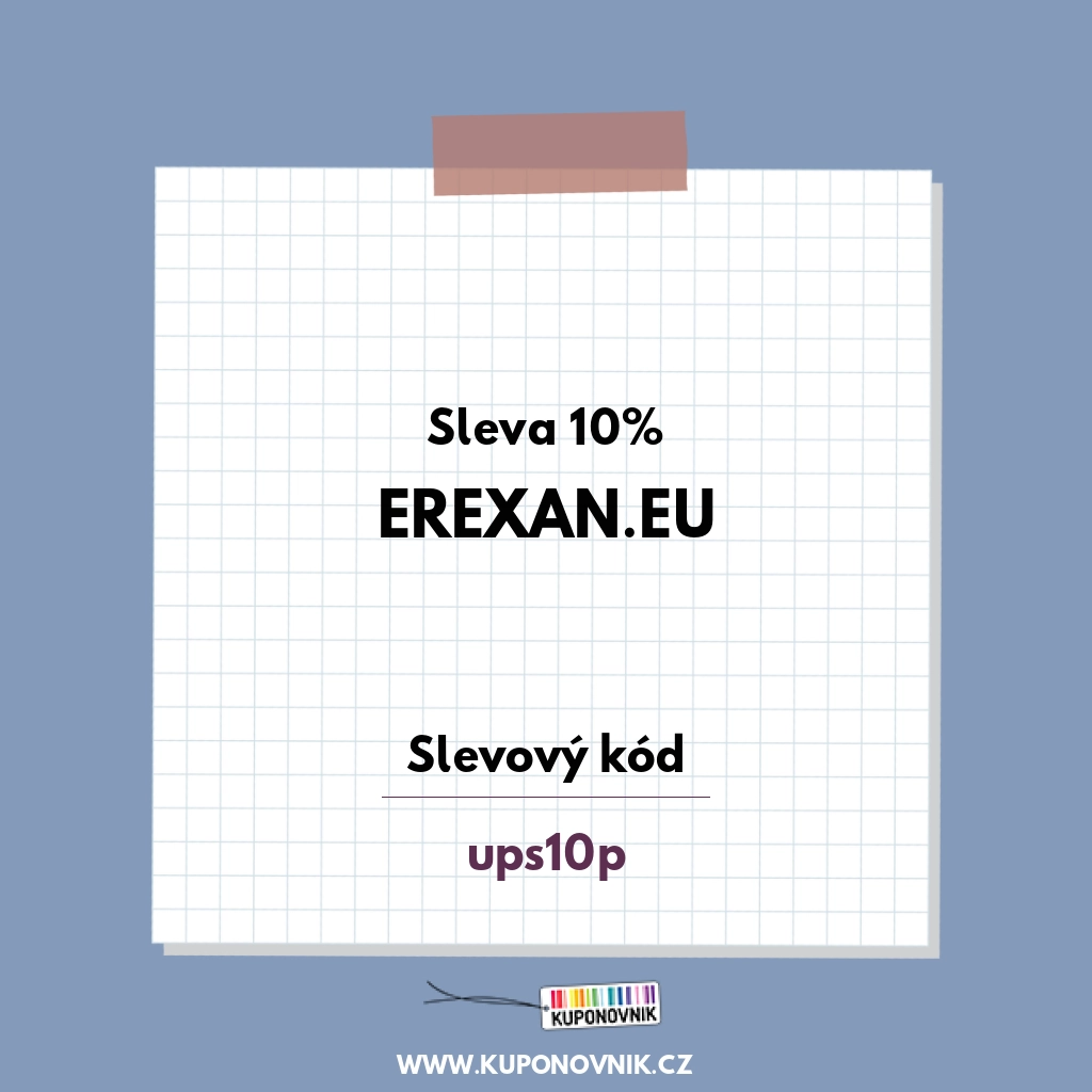 Erexan.eu slevový kód - Sleva 10%