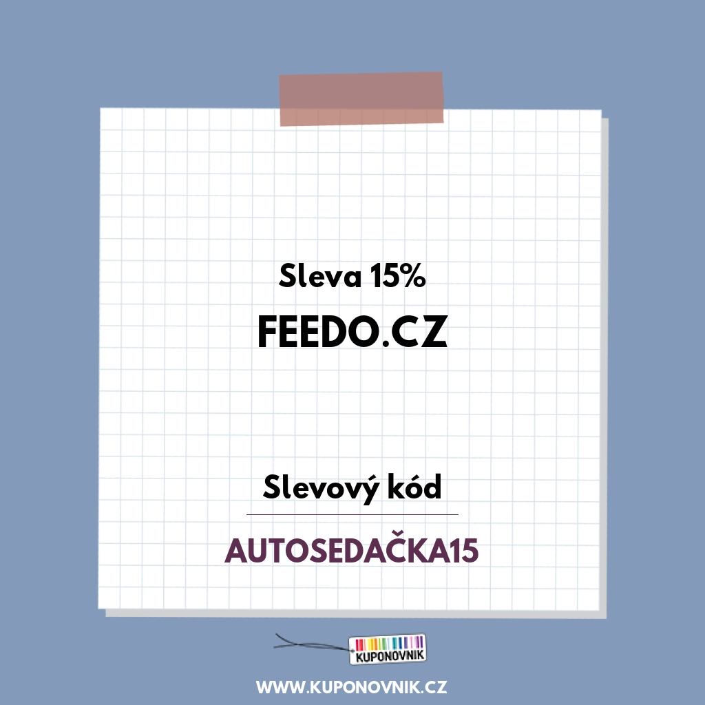 Feedo.cz slevový kód - Sleva 15%