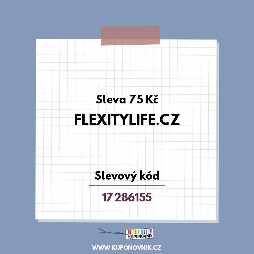 Flexitylife.cz slevový kód - Sleva 75 Kč