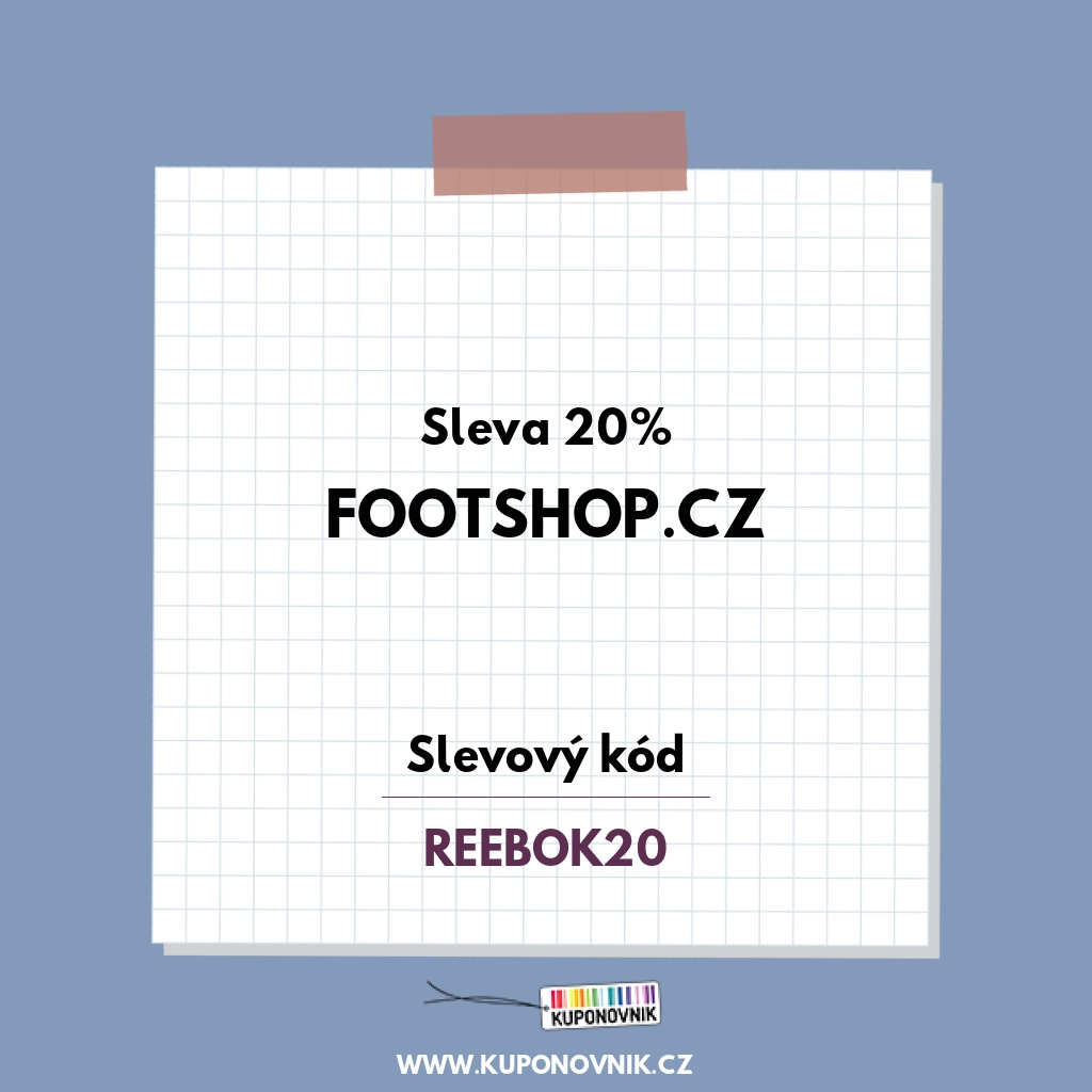 Footshop.cz slevový kód - Sleva 20%