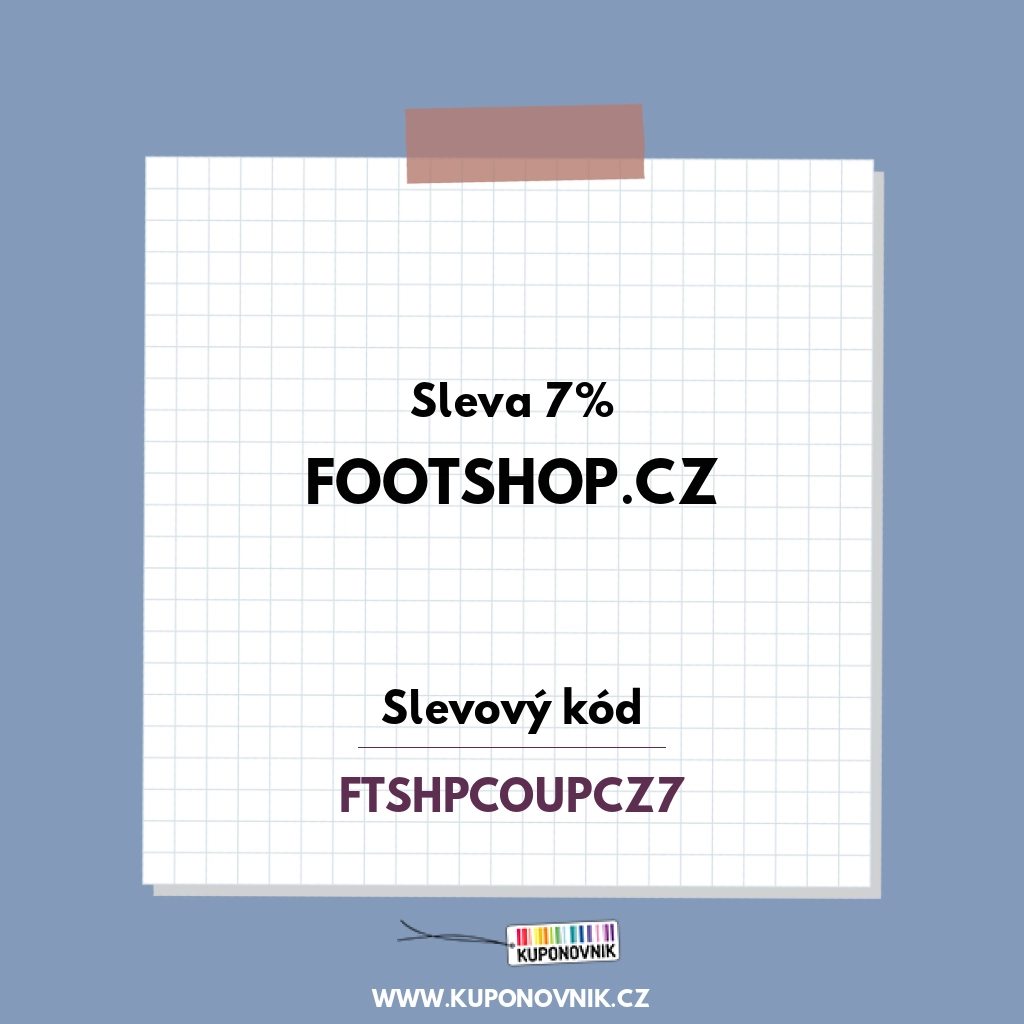 Footshop.cz slevový kód - Sleva 7%