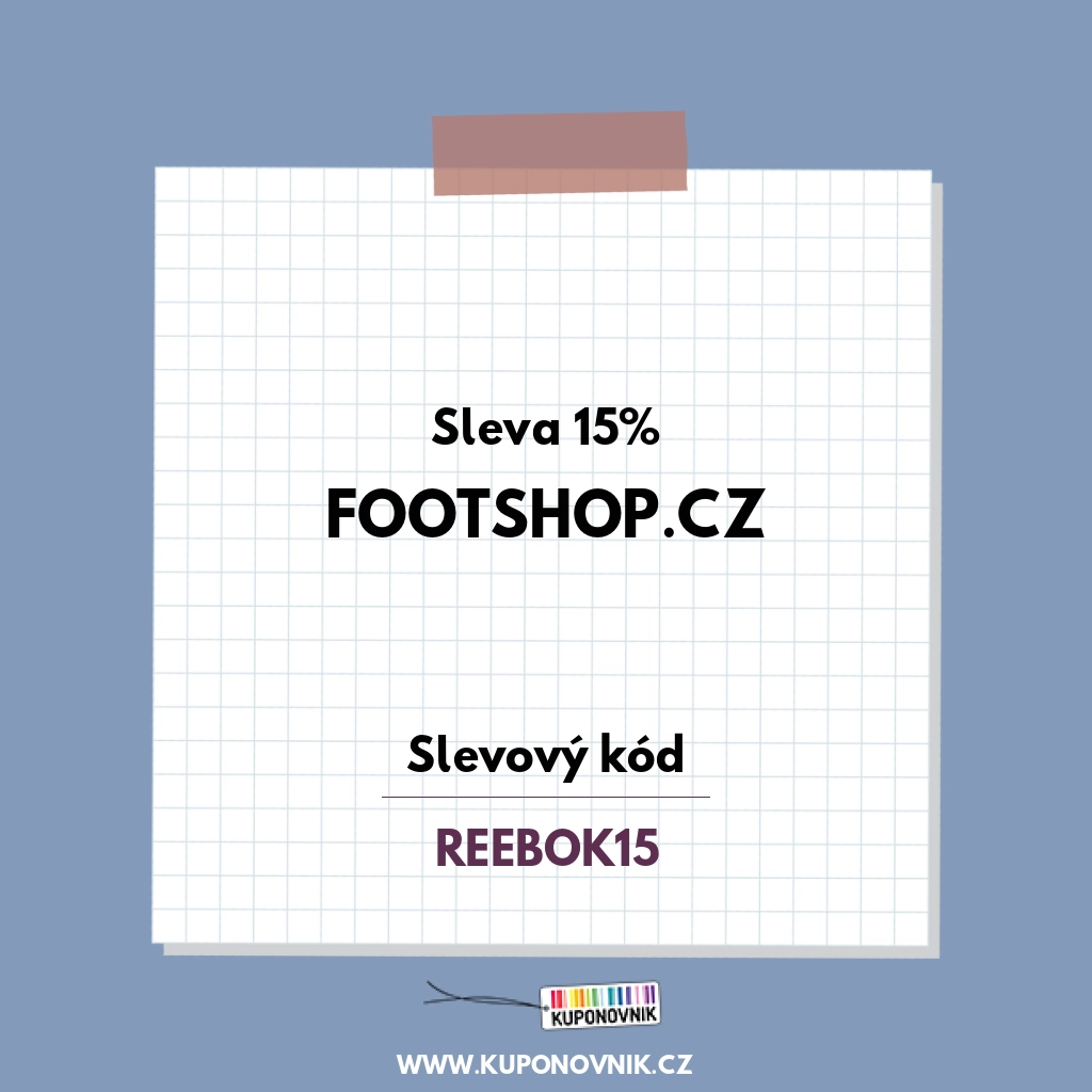 Footshop.cz slevový kód - Sleva 15%