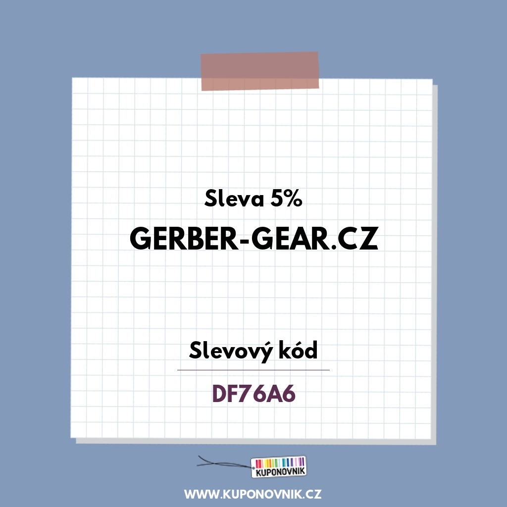 Gerber-Gear.cz slevový kód - Sleva 5%
