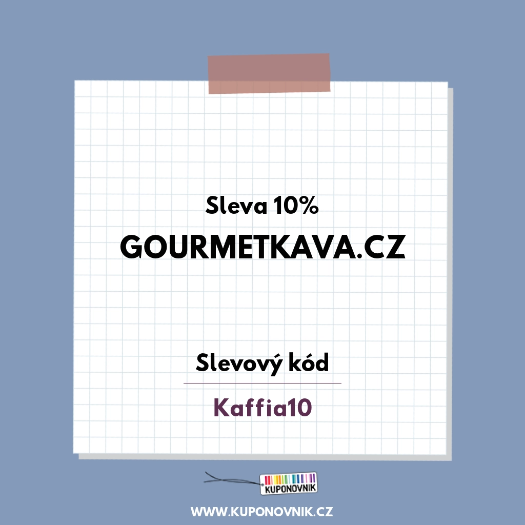 GourmetKava.cz slevový kód - Sleva 10%