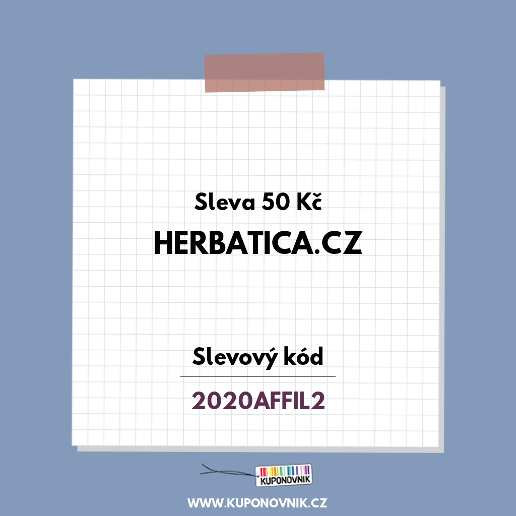 Herbatica.cz slevový kód - Sleva 50 Kč