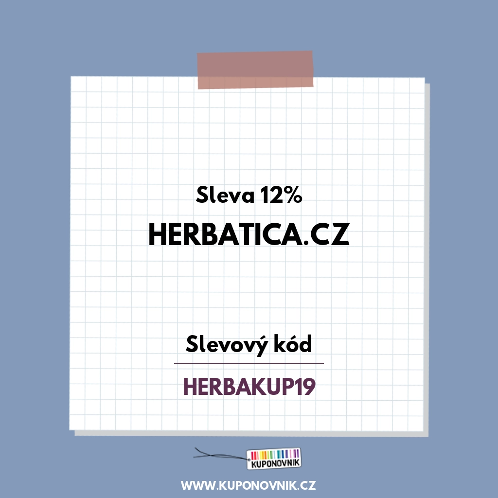 Herbatica.cz slevový kód - Sleva 12%