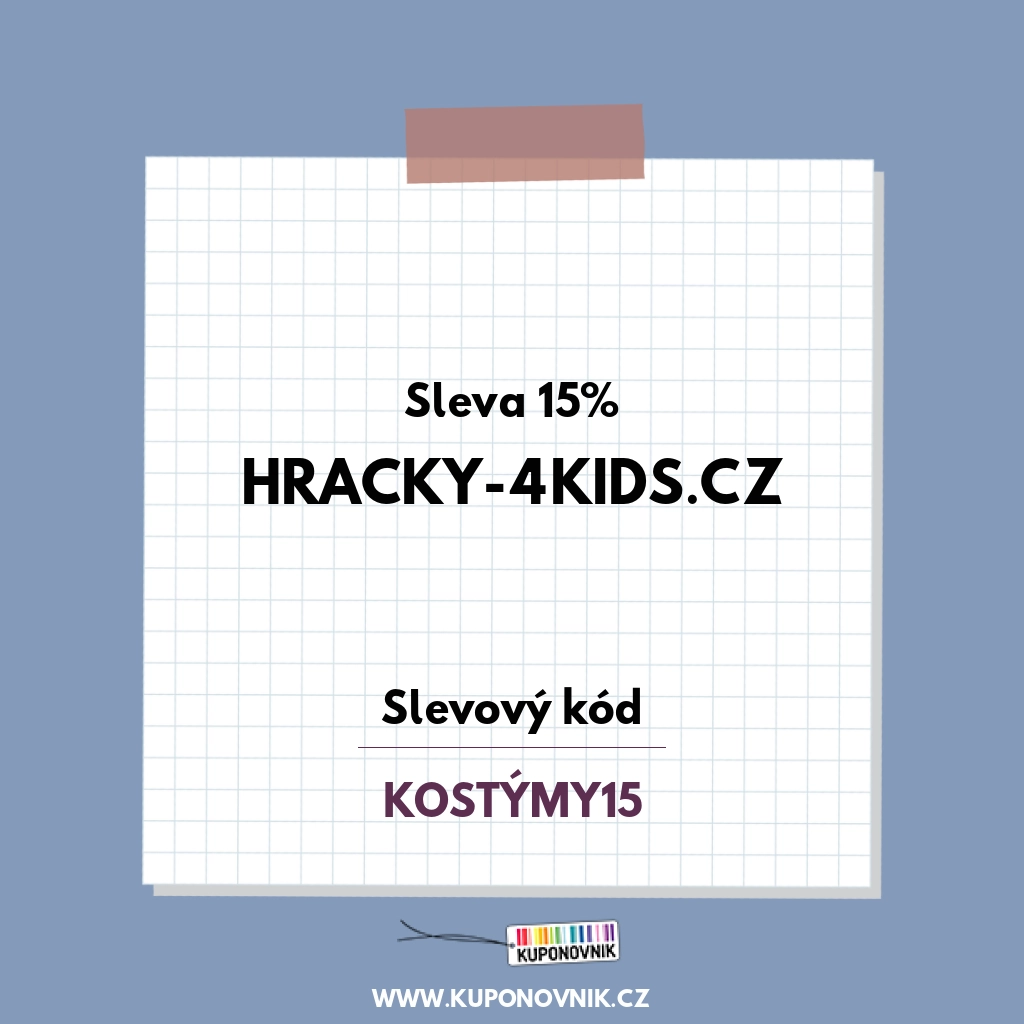Hracky-4kids.cz slevový kód - Sleva 15%