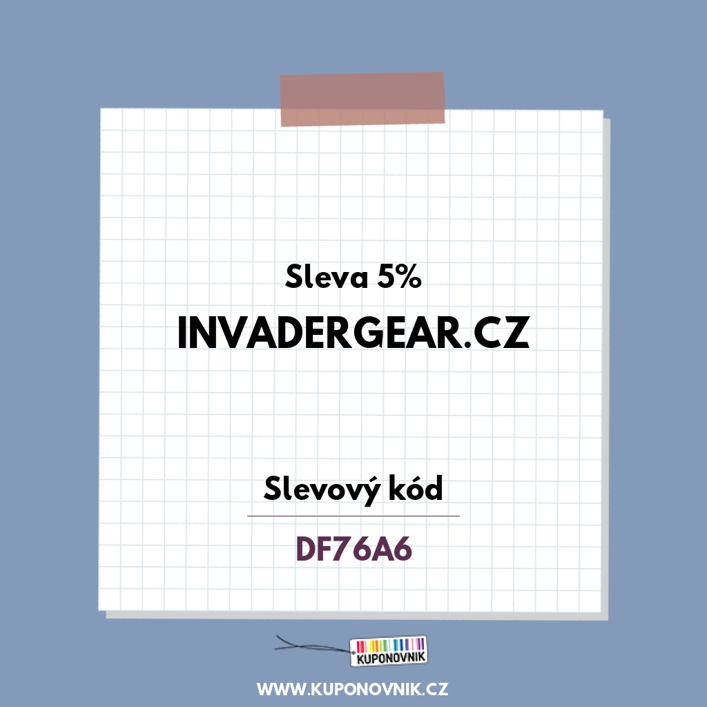 InvaderGear.cz slevový kód - Sleva 5%