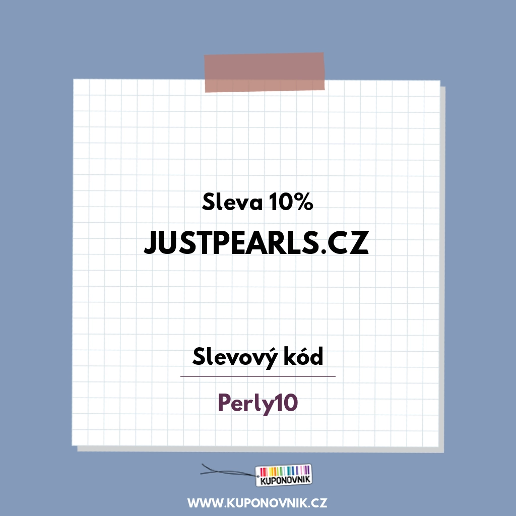 Justpearls.cz slevový kód - Sleva 10%