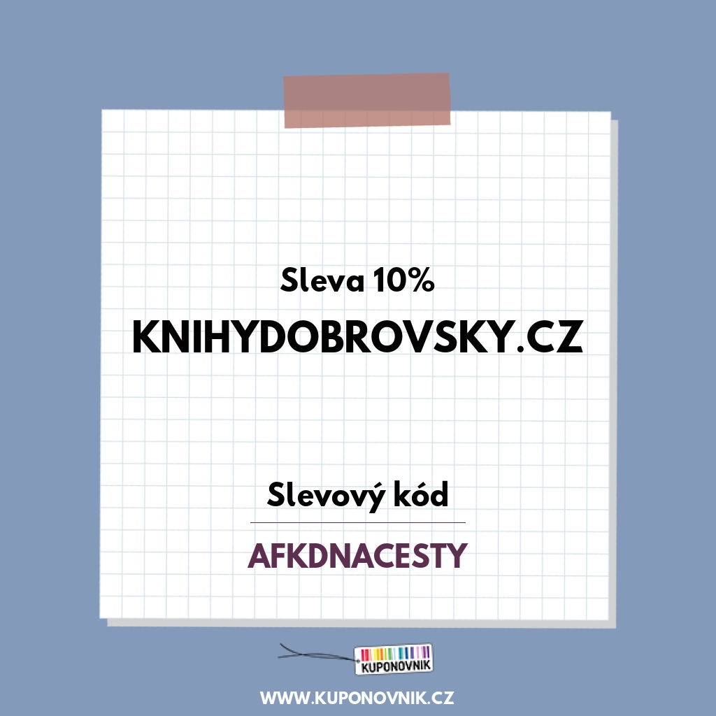 KnihyDobrovsky.cz slevový kód - Sleva 10%