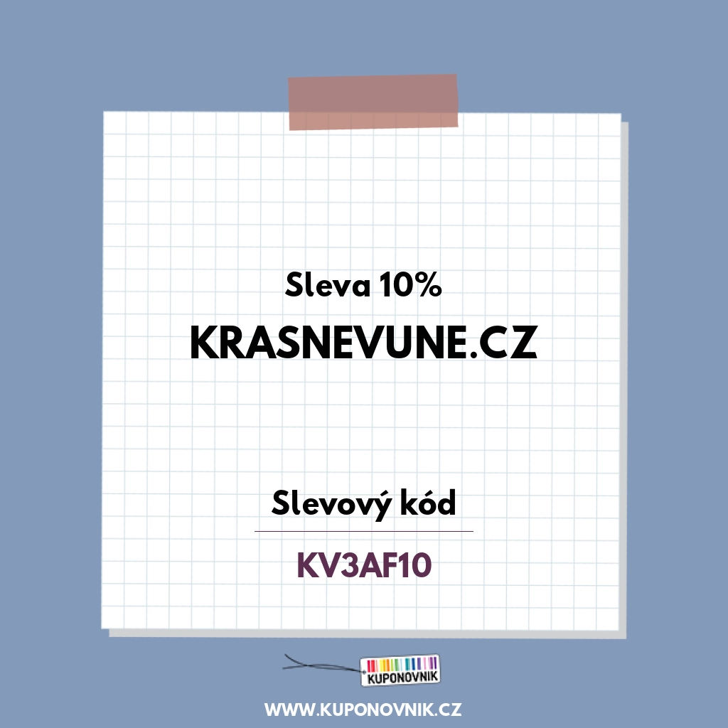 KrasneVune.cz slevový kód - Sleva 10%