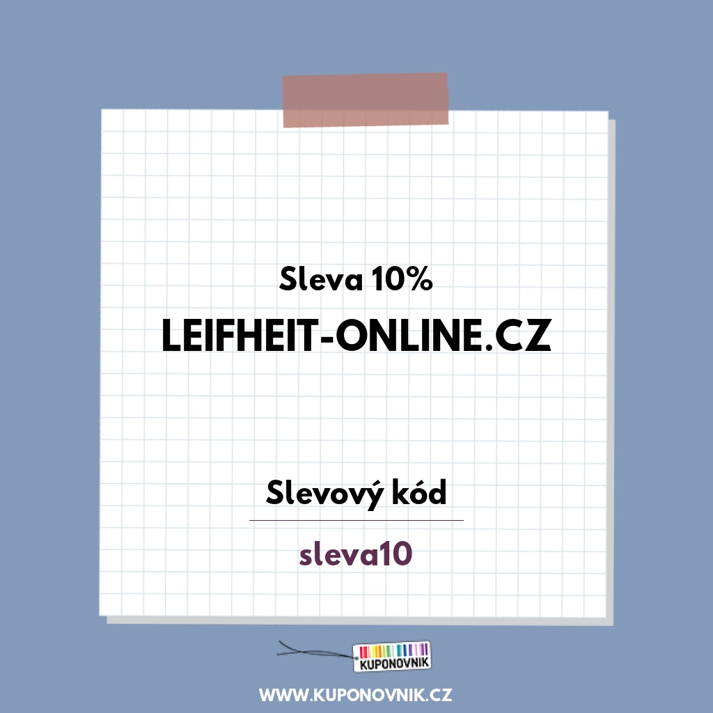 Leifheit-online.cz slevový kód - Sleva 10%