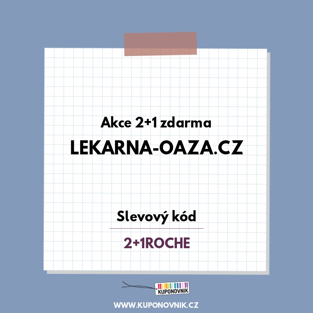 Lekarna-oaza.cz slevový kód - Akce 2+1 zdarma