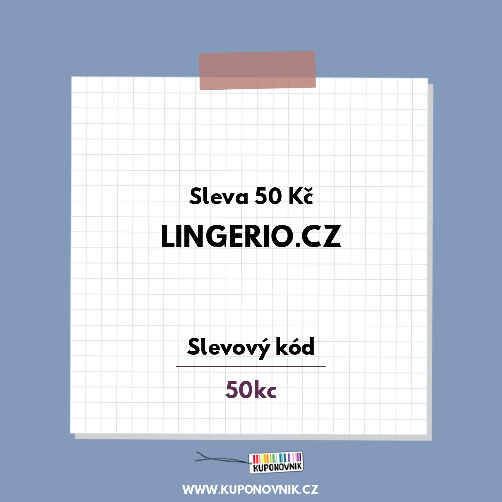Lingerio.cz slevový kód - Sleva 50 Kč