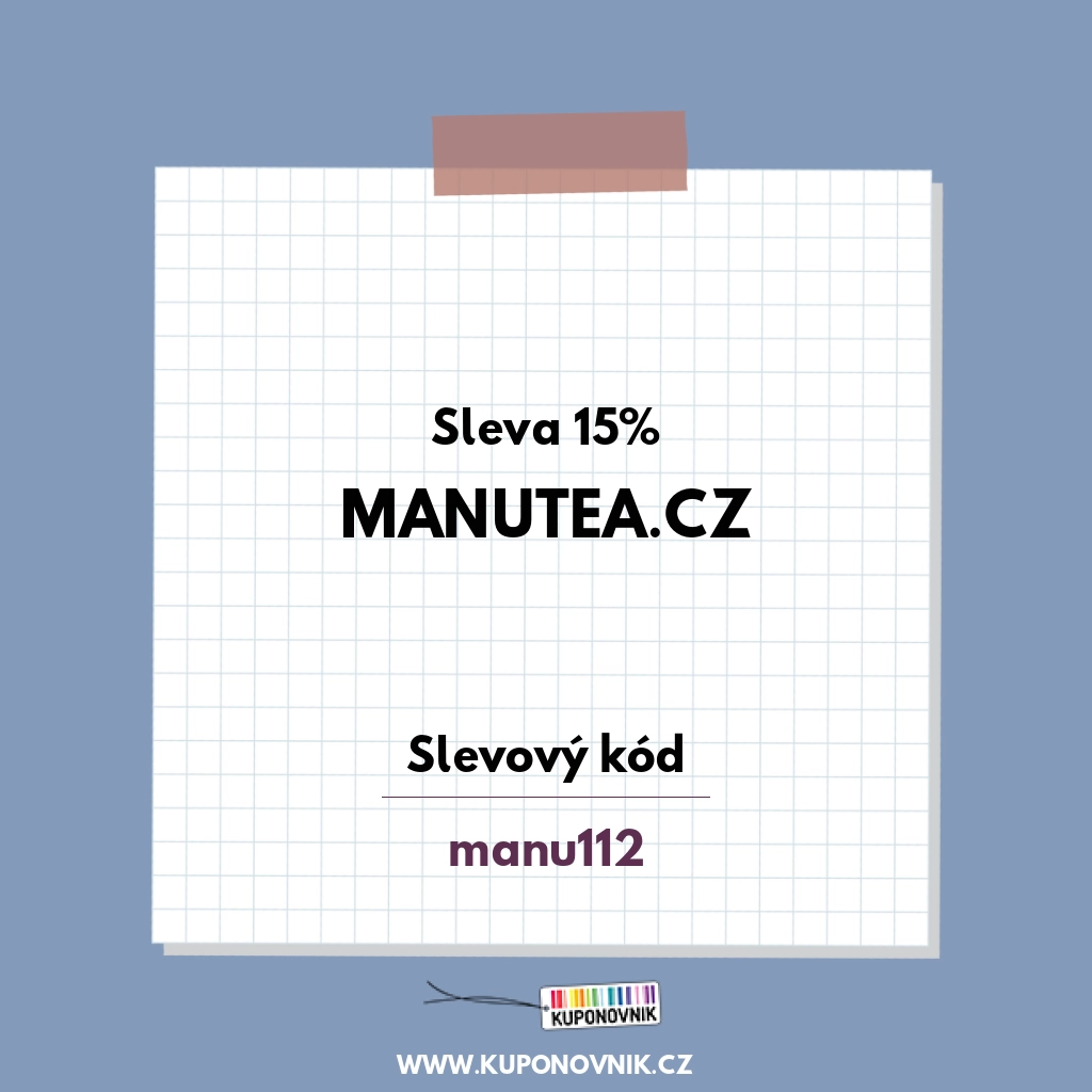 ManuTea.cz slevový kód - Sleva 15%