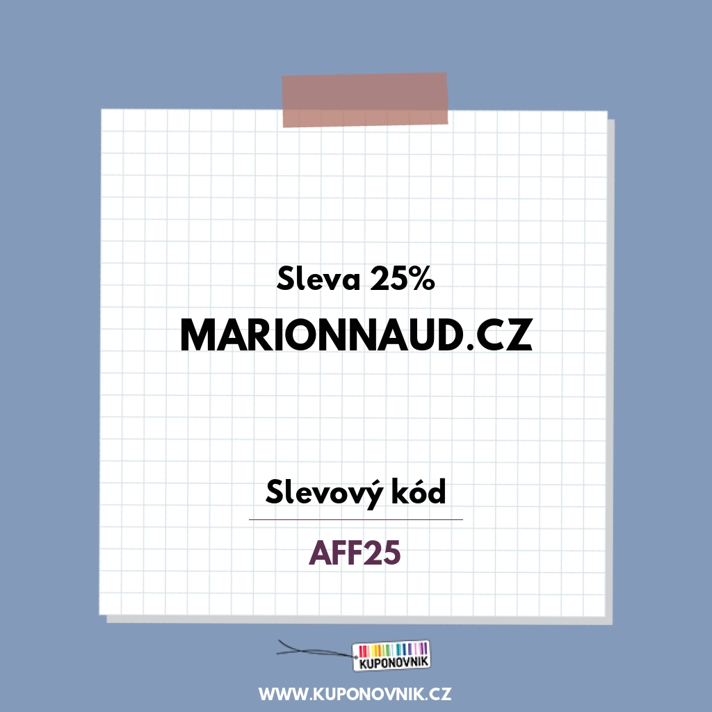 Marionnaud.cz slevový kód - Sleva 25%