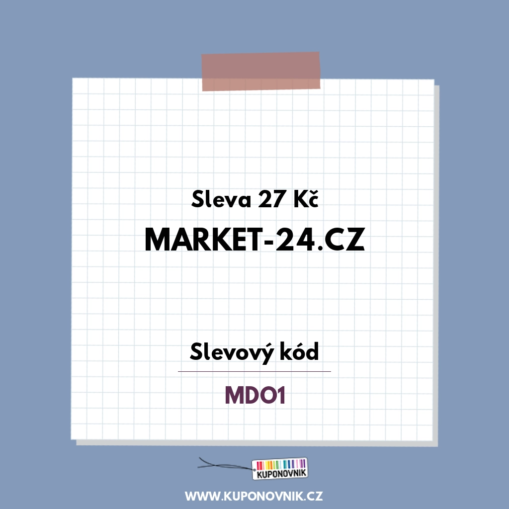 Market-24.cz slevový kód - Sleva 27 Kč
