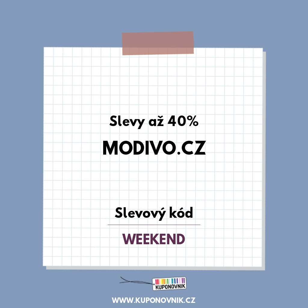Modivo.cz slevový kód - Slevy až 40%