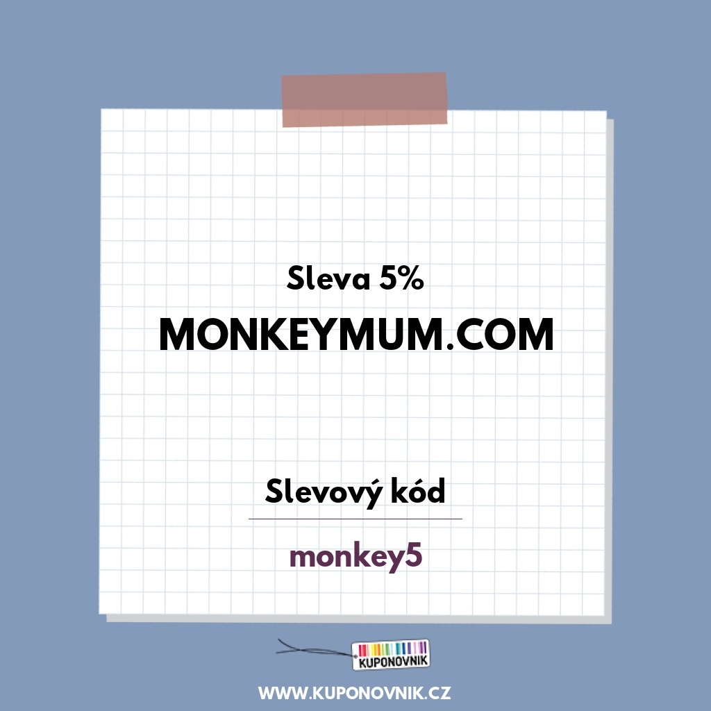 Monkeymum.com slevový kód - Sleva 5%