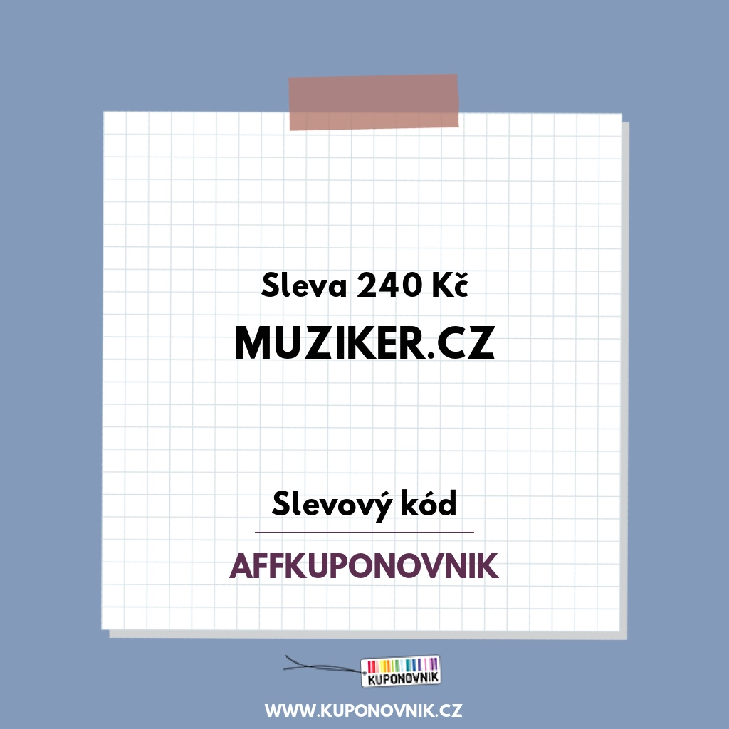 Muziker.cz slevový kód - Sleva 240 Kč